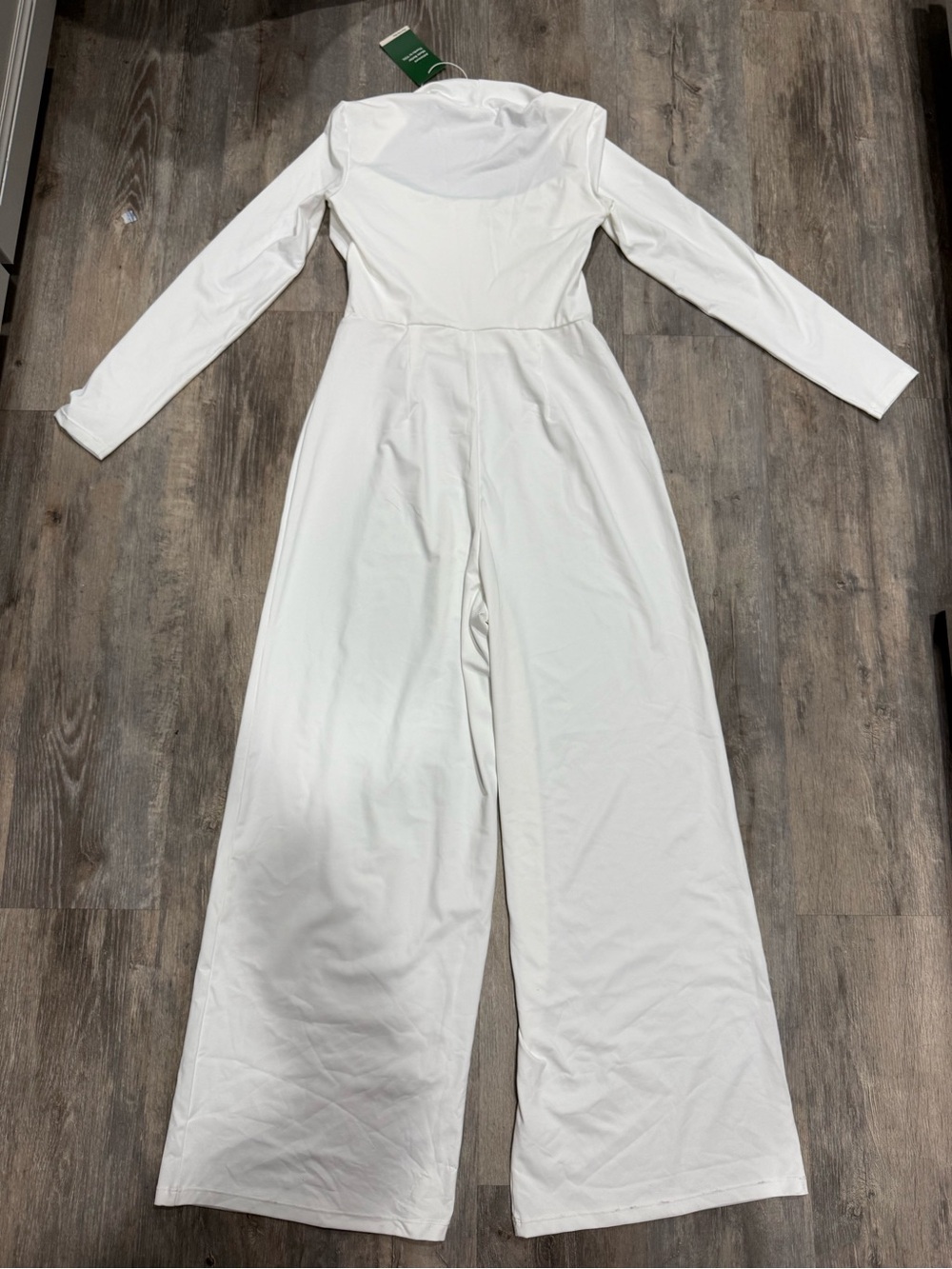 HALARA White Long-Sleeve Wide-Leg Jumpsuit - Picture 10 of 12